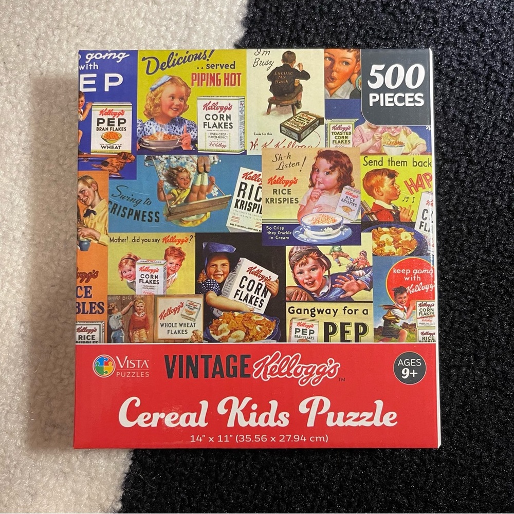 🥣 Vintage Kellogg’s Cereal Kids Jigsaw Puzzle
